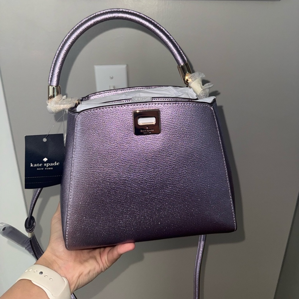 Kate Spade Metallic Purple Satchel